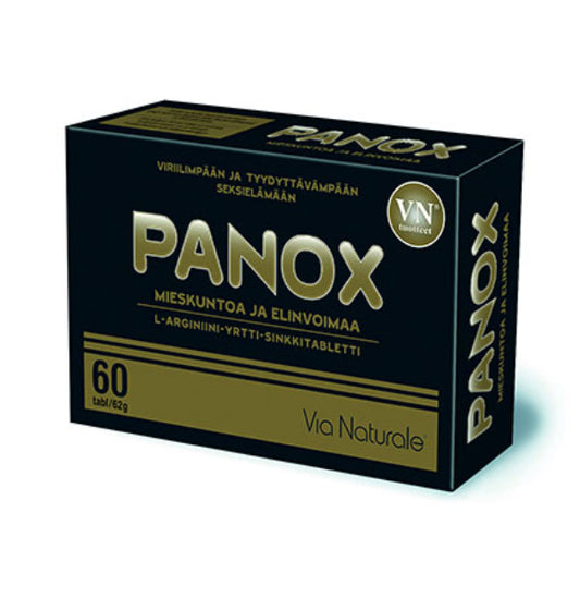 Panox Vahva L-arginiini-yrttitabletti.
